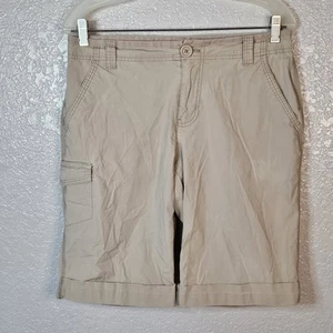 DKNY Shorts Damen 10 hellbraun 4 Taschen Stretch Baumwollmischung Taille 31" Damen - Bild 1 von 14
