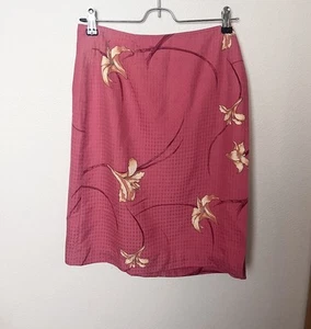 Tommy Bahama Red Floral Silk Faux Wrap Skirt Women’s Sz 8 Medium - Picture 1 of 8