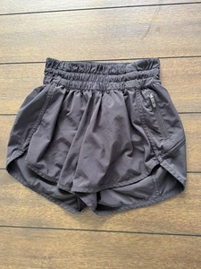 Lululemon Shorts Womens Small Black Running Athletic Lined Zip Pocket Gym - Picture 1 of 8