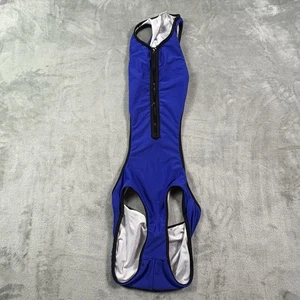 Venus One Piece Swimsuit Women Size 8 Blue Monokini Swimming Front Zipper - Picture 1 of 5