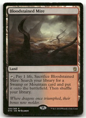 Bloodstained Mire #230 (HP) Khans of Tarkir KTK Magic MTG - Image 1 of 2