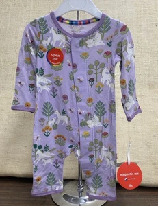 NEW Magnetic Me Infant footless sleeper newborn 5-8 pounds unicorn purple floral - Picture 1 of 8