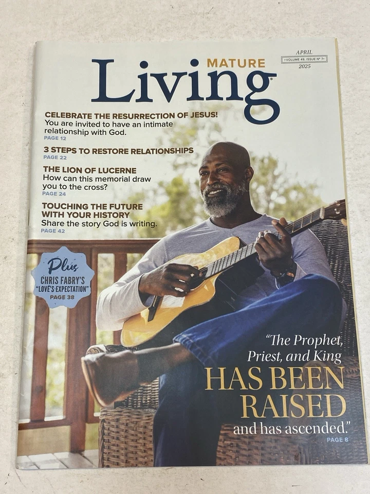 Mature Living Magazine Apr 2025 Chris Fabry Easter Lion of Lucerne Resurrection Foto 1 de 1