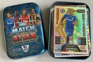 47x Topps “Match Attax” Trading Cards & Tin , 2013/14 Premier League - Picture 1 of 17
