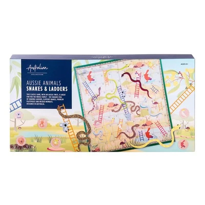 The Australian Collection Snakes and Ladders Board Game for Family Kids Adults - image 1 of 4