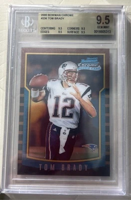 2000 Tom Brady RC Bowman 铬真宝石 BGS 9.5 — 第 1/2 张图片