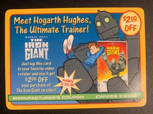 EL GIGANTE DE HIERRO PELÍCULA CUPÓN DESCUENTO TARJETA PELÍCULA PROMOCIÓN INSERTO - Papel efímero - Imagen 1 de 2