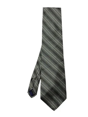 Christian Dior Made In Canada Green Striped Silk Men’s Tie  - Image 1 of 4