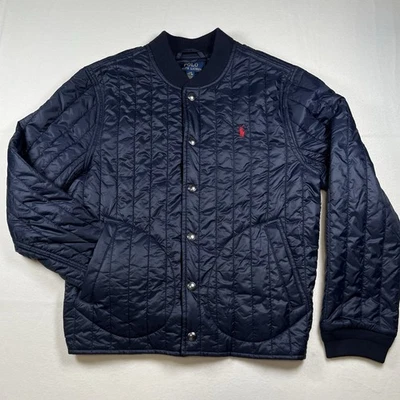 Polo Ralph Lauren Boy’s Coat Puffer Quilted Size Large (14-16) Navy Blue EUC - Image 1 of 4