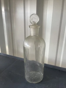 vintage glass bottles with stopper 8 3/4” Tall With Stopper - Picture 1 of 7