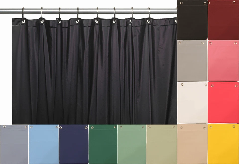 10 Mil Heavy Duty Vinyl Shower Curtain Liner with Metal Grommets size 70 x 72" - Image 1 of 1