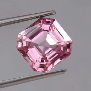 AAA Natural Ceylon Padparadscha Sapphire Asscher Cut Loose Gemstone 8.00 Ct - Picture 1 of 4