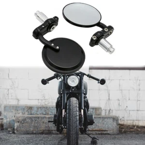 Motorcycle 3" Round 7/8" Handle Bar End Mirrors For Honda CB550F CB650F CB750F - Bild 1 von 13