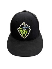New Era 59Fifty Mens Navy MiLB Hillsboro Hops Fitted Hat Size 7 1/8 Baseball Cap