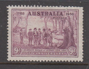Australia 1937 150th Anniversary NSW 9d purple stamp mint no gum.A - Picture 1 of 1