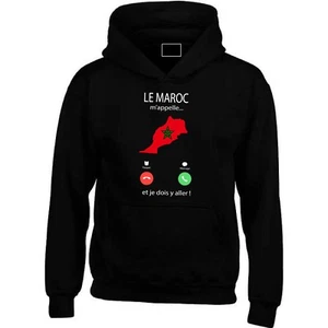 SWEAT CAPUCHE ENFANT FILLE LE MAROC M'APPELLE... - Imagen 1 de 4