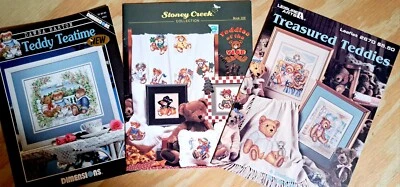 Cross Stitch Patterns (Over 15) Teddy Teatime, Treasured Teddies, Stoney Creek  - Image 1 of 4