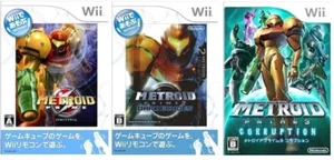 Wii Metroid Prime 1, 2 Dark Echoes, 3 Corruption Set Nintendo Used Japan Action - Picture 1 of 13