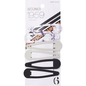 Scunci 1959 Hair Snap Clips, Assorted Colors, 6-Pieces - Picture 1 of 1