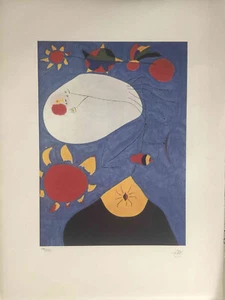 Joan Miro  Litografia off set cm 56x76 firma su lastra certificato - Imagen 1 de 9