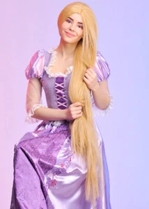 Ladies Extra Long Blonde Rapunzel Fancy Dress Wig - Picture 1 of 2