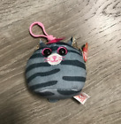 TY Mini Beanie Squish-A-Boos Plush - KIKI the Cat 3" Key Clip