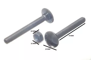 Pack Of 48 Coach Carriage Bolt M12 By 75MM BZP With Nut Fully Threaded - Bild 1 von 1