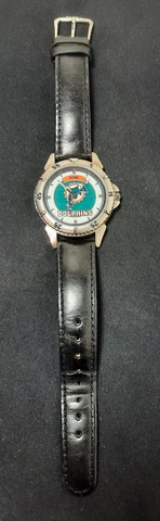 Miami Dolphin NFL Fossil Men's Rare Vintage 1997, Leather Watch Band Cover