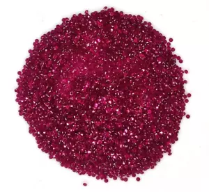 Lote de 100 piedras preciosas sueltas calibradas de 1 mm de rubí natural corte redondo - Imagen 1 de 2