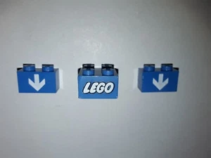 Lego bedrucktes Teil Lego blau Logo Pfeil Konvolut - Bild 1 von 1