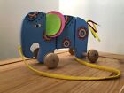 Djeco pull along toy wooden elephant