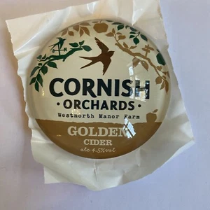 Cornish Orchards Round Fisheye badge, Golden Cider,Beer Pump,Font, Mancave,Bar, - Picture 1 of 1