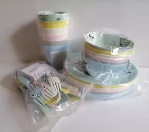 IKEA Kalas Kids Multicolour Plastic 6Bowls 6Cups 6Plates AND 18 Cutlery Set - Picture 1 of 1