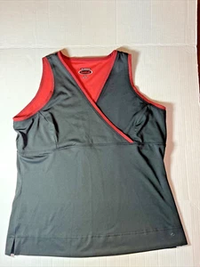 Bolle Tank Women Sz XL Black Red High Performance Stretch Tennis Pickleball - Picture 1 of 6