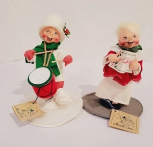 Juego de muñecas Annalee '93 Hsndmade Caroler and Drummer de 8 pulgadas - Imagen 1 de 12