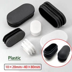 Oval Plastic End Caps For Tubing Pipe Inserts Plugs Bungs Furniture Feet - Imagen 1 de 44