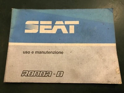 Libretto uso e manutenzione Seat Ronda D 3ª ed. 1984 auto epoca raro - Immagine 1 di 4