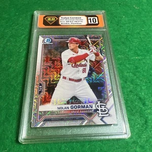 Bowman Chrome Prospects 2021 Nolan Gorman #BCP-90 gema mojo como nuevo 10 - Imagen 1 de 5
