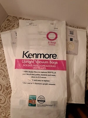 Kenmore 20-53294, Style O Hepa Cloth Vacuum Cleaner Bags - Open Pkg-5 left.    H - Image 1 of 3