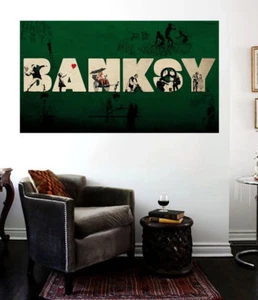 Banksy Collection Street Art Collage Leinwanddruck Größe wählbar Banksy Graffiti  - Bild 1 von 1