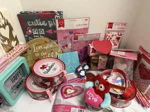 Huge Lot New Valentine’s Day Decorations Crafts Gifts Hearts Tablecloth Bags - Picture 1 of 10