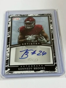 2022 SAGE Artistry Auto Kennedy Brooks #A-KB Rookie Auto RC - Picture 1 of 2