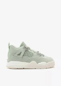 [HV4384-003] Air Jordan 4 Retro TD Toddler Seafoam Sail/Metallic Silver *NEW* - Picture 1 of 4