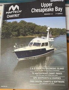 Maptech Waterproof Chartkit Upper Chesapeake Bay 1st Edition - Imagen 1 de 2