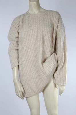 Спортивный свитер VITTADINI из овечьей шерсти бежевый с длинным рукавом вязаная туника размер L - Изображение 1 из 4