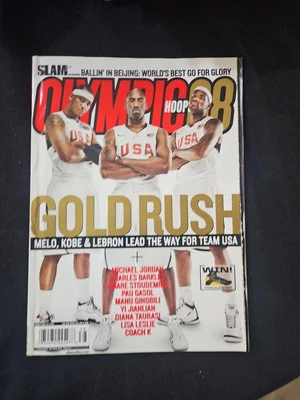 SLAM Magazine Presents Olympic Hoops 08 (Kobe Bryant, LeBron James, & Carmelo) - Image 1 of 3
