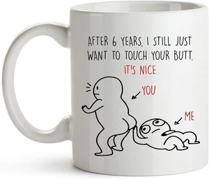 6 Jahre Jubiläum Tasse, 11 Unzen, Lustiger 6. Jahrestag Kaffeebecher für Ihn,... - Bild 1 von 5