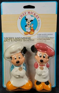 Disney Topolino Minnie Chefs Sale e Pepe Shaker Walt Disney NUOVO VINTAGE Cucina - Foto 1 di 7