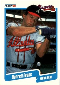1990 Fleer #581b Darrell Evans Atlanta Braves - Picture 1 of 2