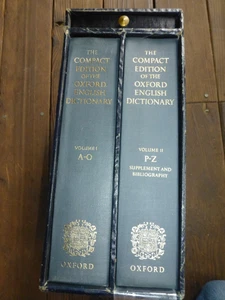 COMPACT EDITION OF THE OXFORD ENGISH DICTIONARY 2 VOL BOX SET 1979, No MAGNIFIER - Bild 1 von 10
